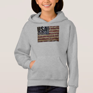 USA und ihre bundesstaatlichen Staaten in US Flagg Hoodie