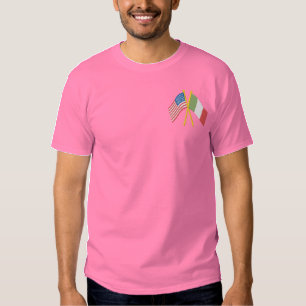 USA und Italien Besticktes T-Shirt