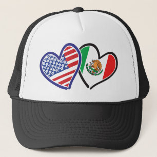 USA und Mexiko - Patriotische Fahne Truckerkappe