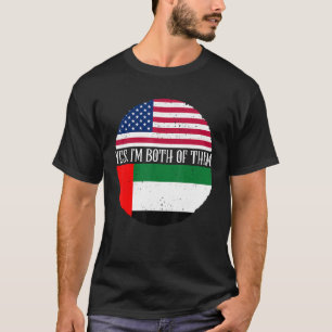 USA und UAE Vintage-Flaggen Ja, ich bin beides T-Shirt
