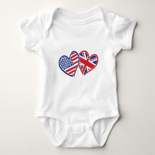 USA und UK In Hearts Shooting the Liebe Baby Strampler