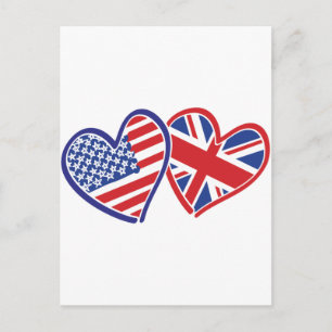 USA und UK In Hearts Shooting the Liebe Postkarte