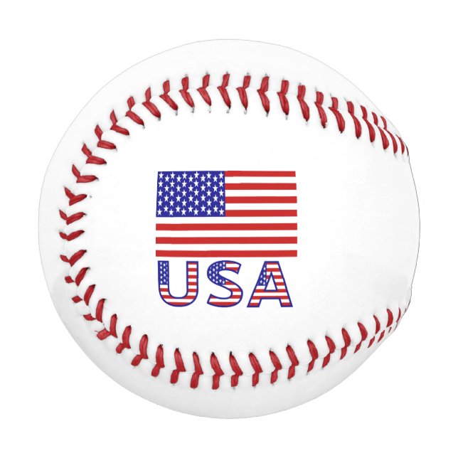 USA und Vereinigte Staaten - Flag mit Ihrem Namen Baseball (Vorderseite Links)