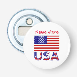 USA United Staaten America Flag Red Personalizatio Flaschenöffner