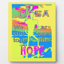 USA Unity Design: Hoffnung und Stärke Fotoplatte