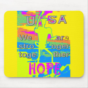 USA Unity Design: Hoffnung und Stärke Mousepad