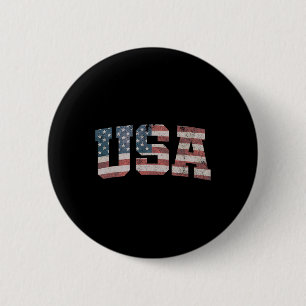 Usa uns Flagge Patriotisch 4. Juli Amerika  Button