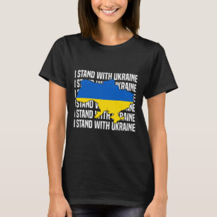 Usa Unterstütze Ukraine Flagge Ukrainische Liebe I T-Shirt