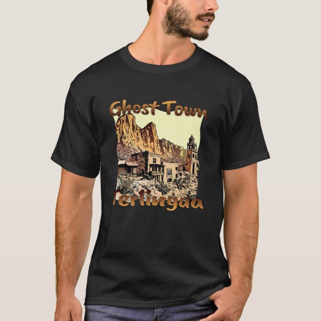 USA Urlaub in Texas: Terlingua Ghost Town T-Shirt (Vorderseite)