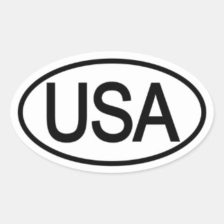 USA Ursprungsland Oval Decal Ovaler Aufkleber