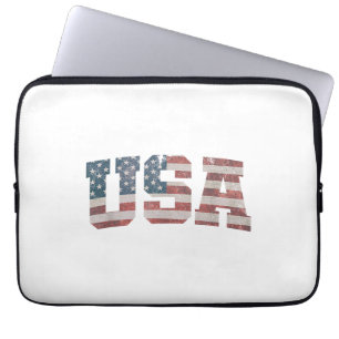 USA US Flag Patriotic 4. Juli AmerikaUSA Fl Laptopschutzhülle