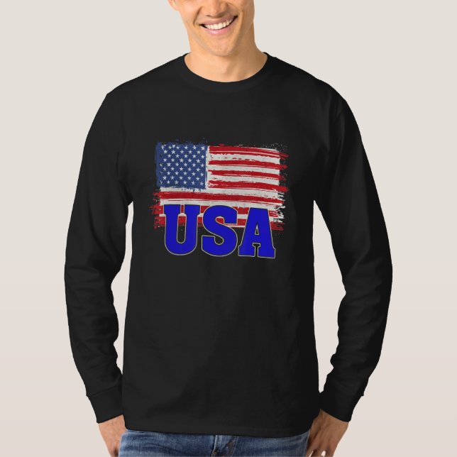 USA US Flag Patriotic American T-Shirt (Vorderseite)