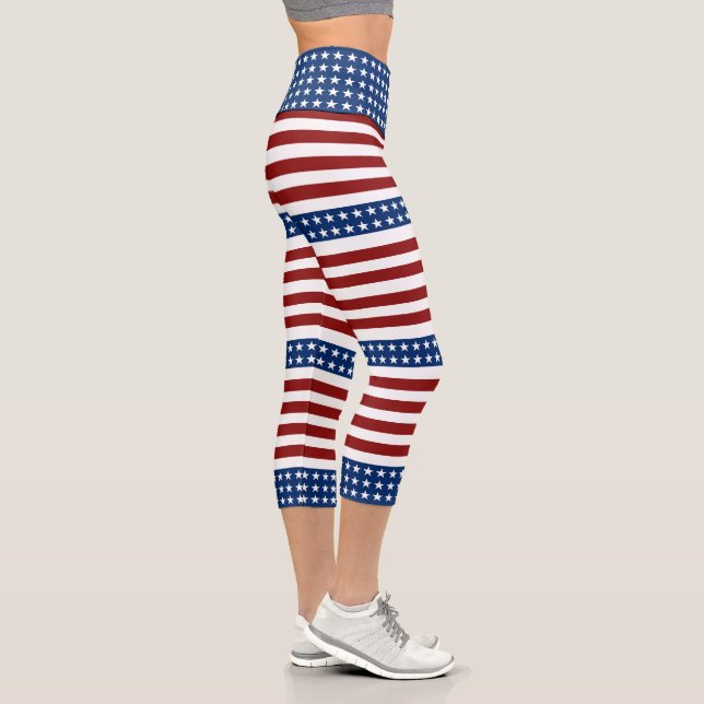 USA US FLAGGE CAPRI LEGGINGS (Rechts)