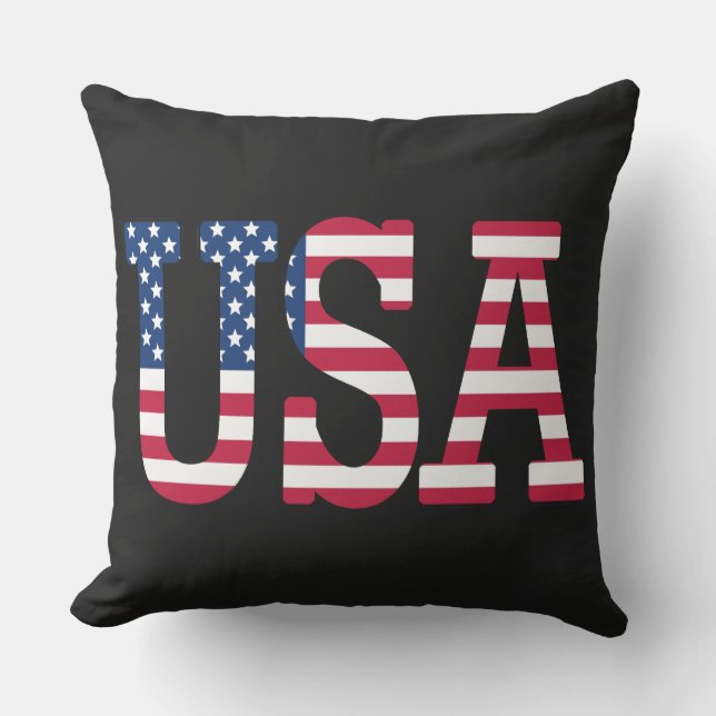 USA - US Flagge der amerikanischen Flagge Außenkis Kissen (Vorderseite)