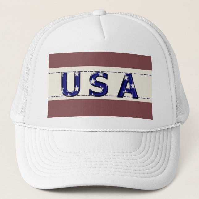 USA US Flagge Hat Truckerkappe (Vorderseite)