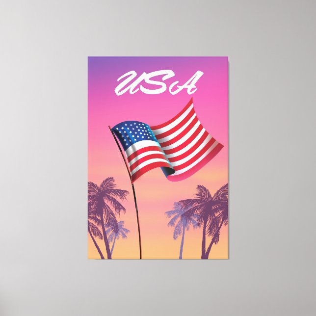 USA US FLAGGE LEINWANDDRUCK (Vorderseite)