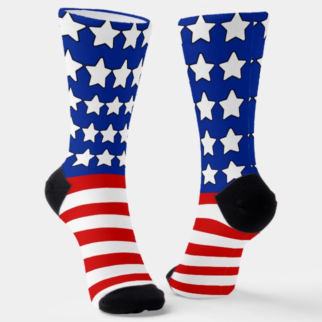 USA US Flagge Patriotic Socken (Gewinkelt)