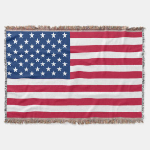 USA - US Flagge unter amerikanischer Flagge Decke