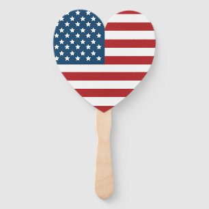 USA - US Flagge unter amerikanischer Flagge Fächer