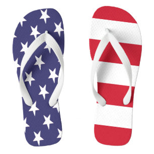 USA - US Flagge unter amerikanischer Flagge Flip Flops