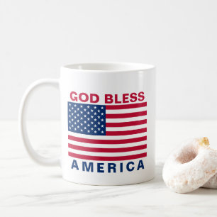 USA - US Flagge unter amerikanischer Flagge Kaffeetasse