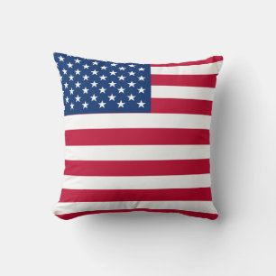 USA - US Flagge unter amerikanischer Flagge Kissen