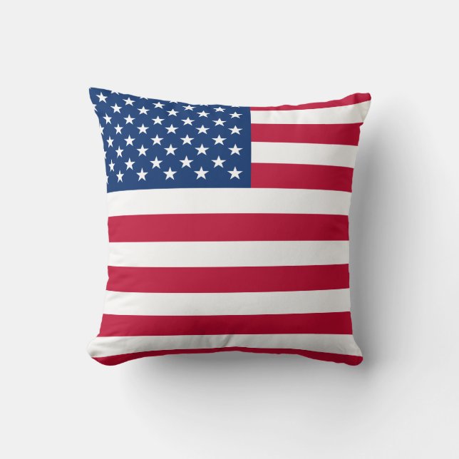 USA - US Flagge unter amerikanischer Flagge Kissen (Vorderseite)