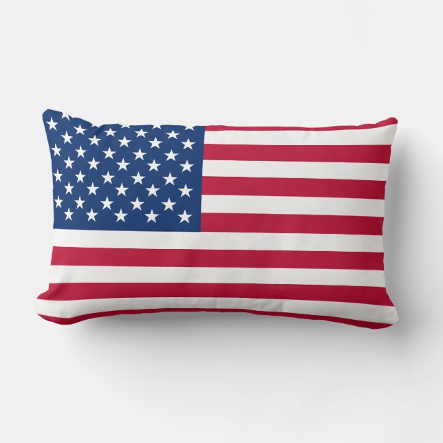 USA - US Flagge unter amerikanischer Flagge Lendenkissen (Vorderseite)