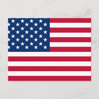 USA - US Flagge unter amerikanischer Flagge Postkarte