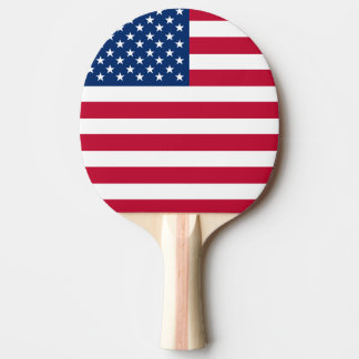 USA - US Flagge unter amerikanischer Flagge Tischtennis Schläger