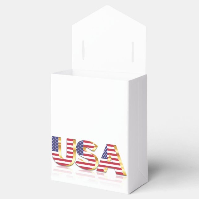 USA - USA - Flagge - Patriotik  Geschenkschachtel (Geöffnet)