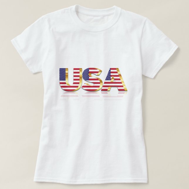 USA - USA - Flagge - Patriotik T-Shirt (Design vorne)