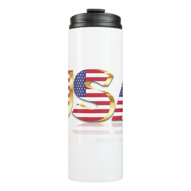 USA - USA - Flagge - Patriotik  Thermosbecher (Vorderseite)