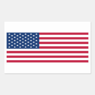 USA USA Flaggenaufkleber Rechteckiger Aufkleber
