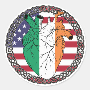 USA USA USA Vereinigte Staaten Irland Runder Aufkleber