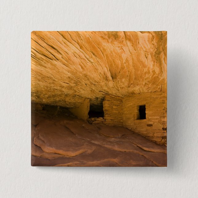 USA, Utah, Cedar Mesa, Mule Canyon.Sandstone Button (Vorderseite)