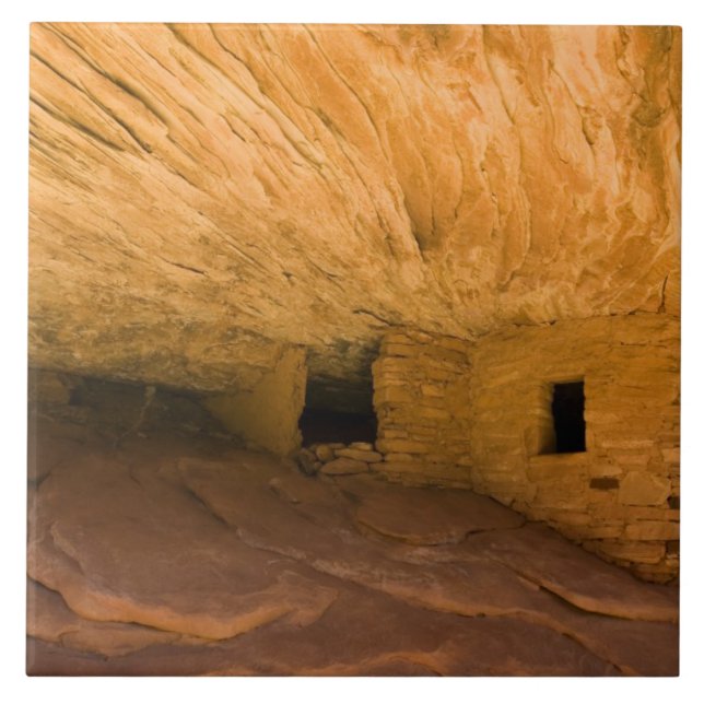 USA, Utah, Cedar Mesa, Mule Canyon.Sandstone Fliese (Vorderseite)