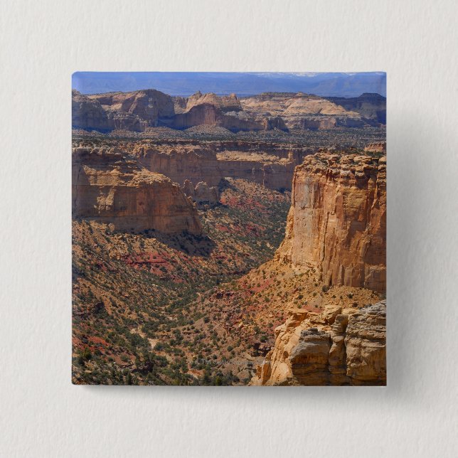 USA, Utah, rote Felsen-Klippen Button (Vorderseite)