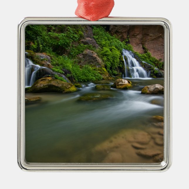 USA, Utah, Zion National Park. Die Jungfrau Silbernes Ornament (Vorne)