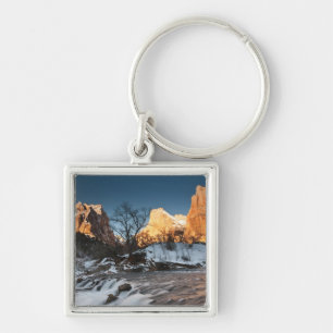 USA, Utah, Zion-Nationalpark. Bergsonneaufgang Schlüsselanhänger