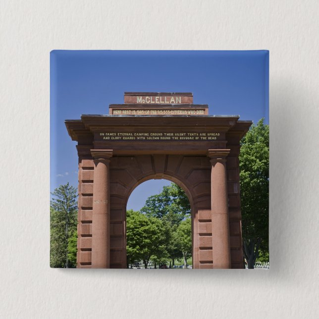 USA, VA, Arlington. McClellan Tor in Arlington Button (Vorderseite)