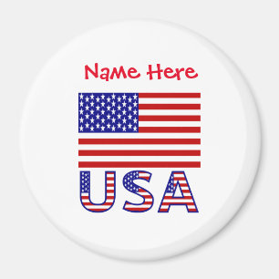 USA Vereinigte Staaten Amerika Flagge Rot Personal Magnet