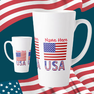 USA Vereinigte Staaten Amerika Flagge Rot Personal Milchtasse