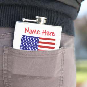 USA Vereinigte Staaten Amerika Personalisiert Flachmann
