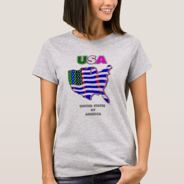 USA - Vereinigter Staat Amerika T-Shirt (Vorderseite)