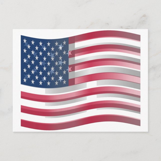 USA vereint Streifen und Sterne in kühnem Design Postkarte (Vorderseite)
