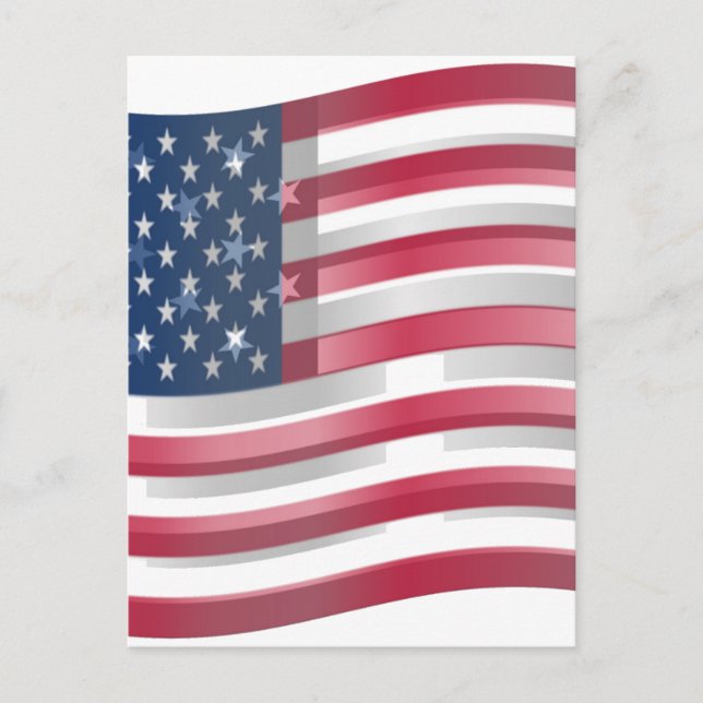 USA vereint Streifen und Sterne in kühnem Design Postkarte (Vorderseite)