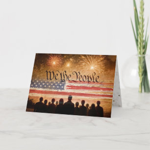 USA-Verfassung mit Flagge zum Geburtstag Karte