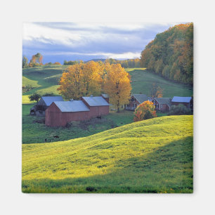 USA, Vermont, Jenne Farm. Rollende grüne Hügel Magnet