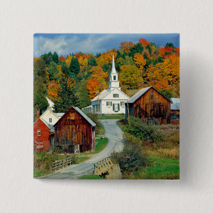 USA, Vermont, Waits River. Blattwerk Button